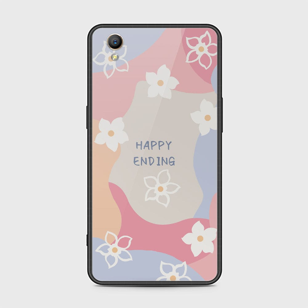 Oppo A37 Cover - Happy Series - HQ Ultra Shine Premium Infinity Glass Soft Silicon Borders Case