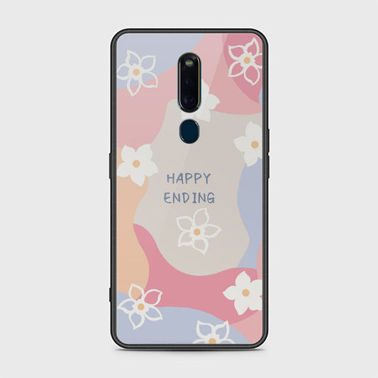 Oppo F11 Pro Cover - Happy Series - HQ Ultra Shine Premium Infinity Glass Soft Silicon Borders Case