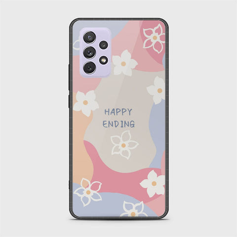 Samsung Galaxy A72 Cover - Happy Series - HQ Ultra Shine Premium Infinity Glass Soft Silicon Borders Case