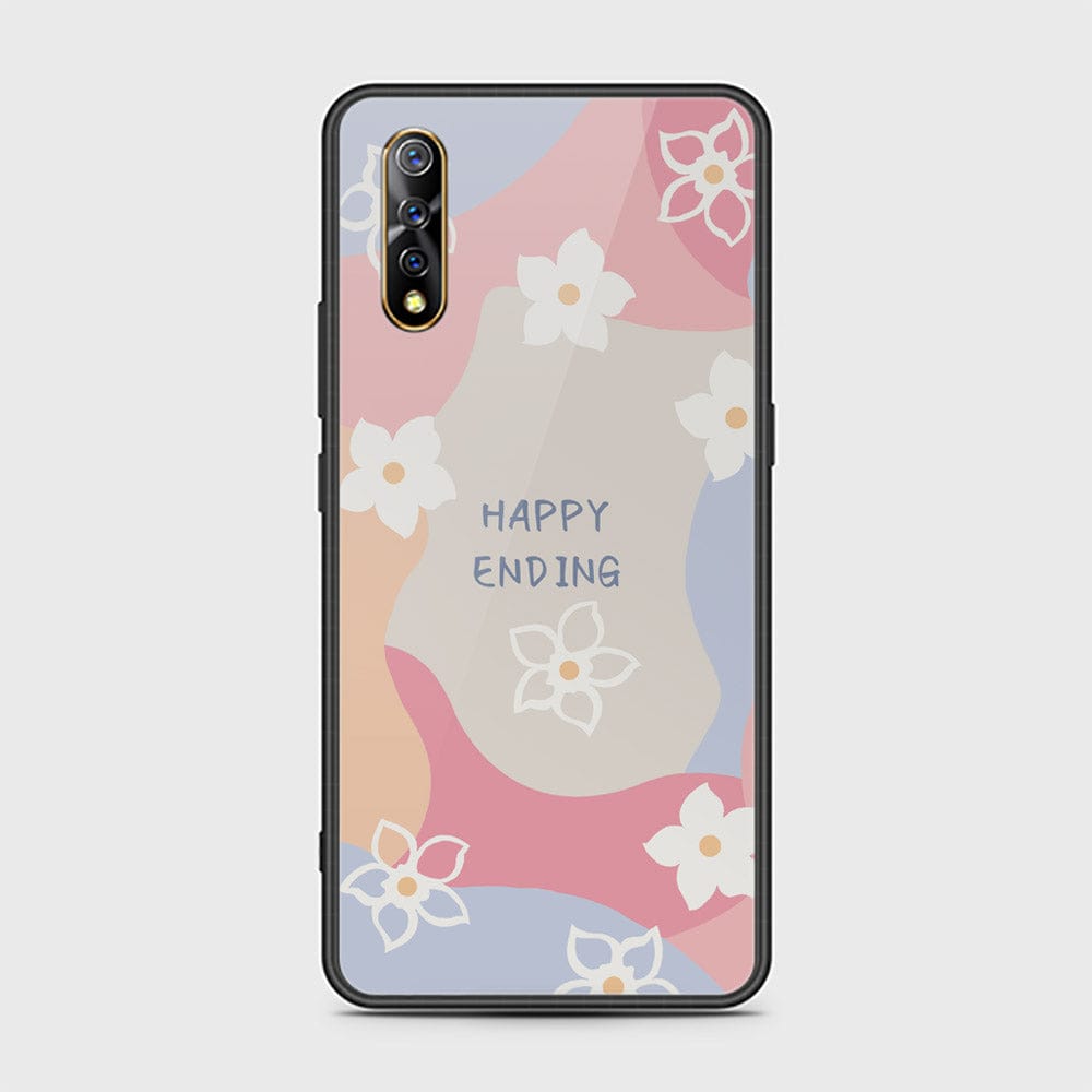 Vivo S1 Cover - Happy Series - HQ Ultra Shine Premium Infinity Glass Soft Silicon Borders Case