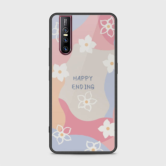 Vivo V15 Pro Cover - Happy Series - HQ Ultra Shine Premium Infinity Glass Soft Silicon Borders Case