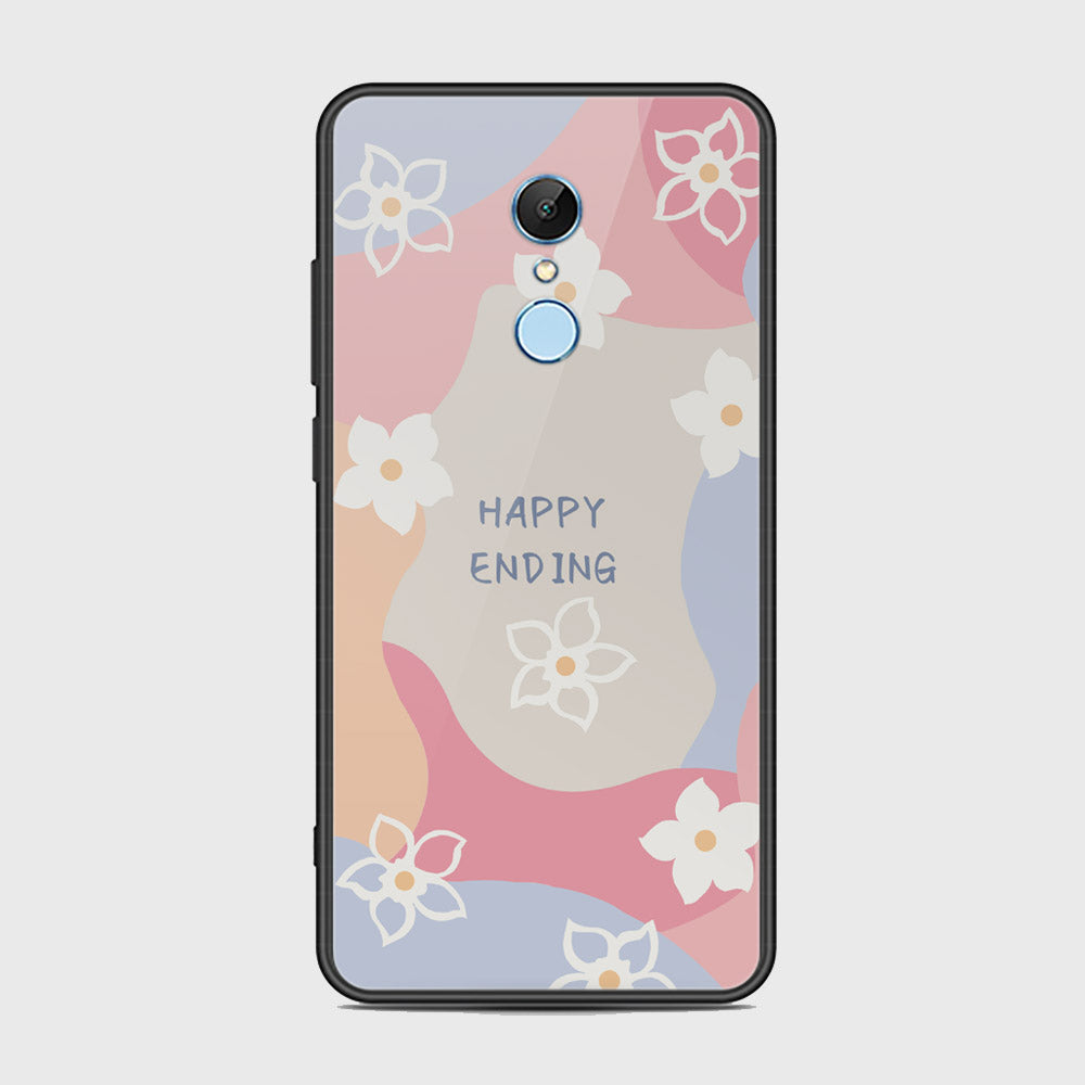 Xiaomi Redmi 5 Cover - Happy Series - HQ Ultra Shine Premium Infinity Glass Soft Silicon Borders Case