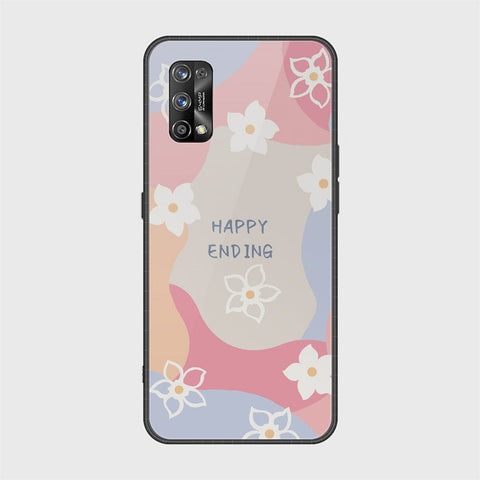 Realme 7 Pro Cover - Happy Series - HQ Ultra Shine Premium Infinity Glass Soft Silicon Borders Case