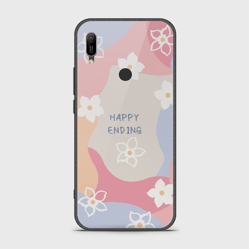 Huawei Y6 2019 / Y6 Prime 2019 Cover - Happy Series - HQ Ultra Shine Premium Infinity Glass Soft Silicon Borders Case