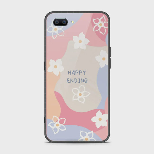 Realme C1 Cover - Happy Series - HQ Ultra Shine Premium Infinity Glass Soft Silicon Borders Case