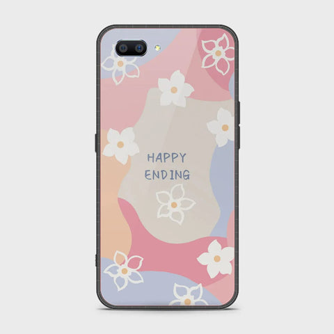 Realme C1 Cover - Happy Series - HQ Ultra Shine Premium Infinity Glass Soft Silicon Borders Case