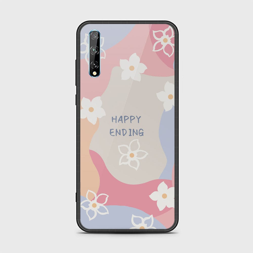 Huawei Y8p Cover - Happy Series - HQ Ultra Shine Premium Infinity Glass Soft Silicon Borders Case