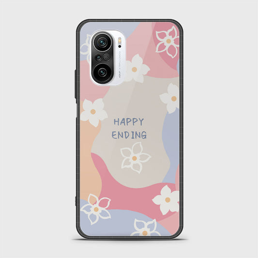 Xiaomi Redmi K40 Cover - Happy Series - HQ Ultra Shine Premium Infinity Glass Soft Silicon Borders Case