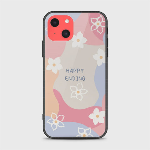 iPhone 13 Mini Cover - Happy Series - HQ Ultra Shine Premium Infinity Glass Soft Silicon Borders Case