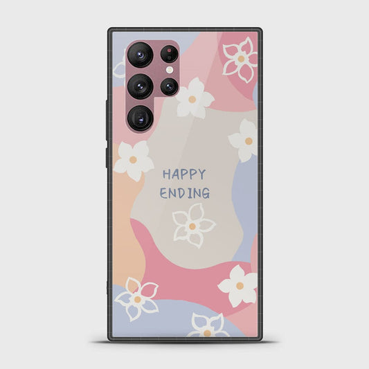 Samsung Galaxy S22 Ultra 5G Cover - Happy Series - HQ Ultra Shine Premium Infinity Glass Soft Silicon Borders Case