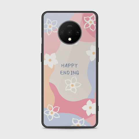 OnePlus 7T Cover - Happy Series - HQ Ultra Shine Premium Infinity Glass Soft Silicon Borders Case