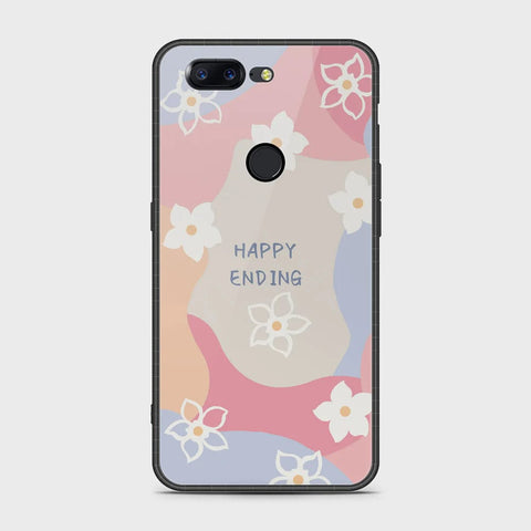 OnePlus 5T Cover - Happy Series - HQ Ultra Shine Premium Infinity Glass Soft Silicon Borders Case