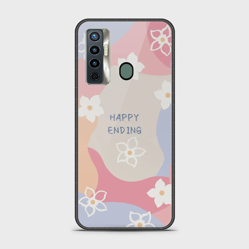 Tecno Camon 17 Cover - Happy Series - HQ Ultra Shine Premium Infinity Glass Soft Silicon Borders Case