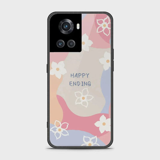 OnePlus Ace Cover - Happy Series - HQ Ultra Shine Premium Infinity Glass Soft Silicon Borders Case