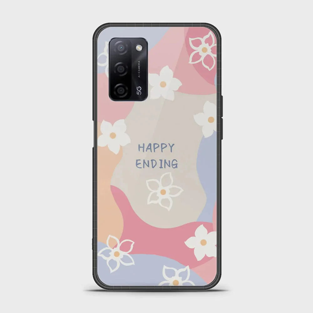 Oppo A55s Cover - Happy Series - HQ Ultra Shine Premium Infinity Glass Soft Silicon Borders Case