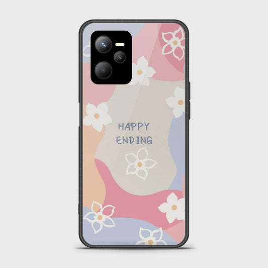 Realme C35 Cover - Happy Series - HQ Ultra Shine Premium Infinity Glass Soft Silicon Borders Case