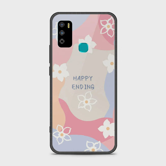 Infinix Hot 9 Play Cover - Happy Series - HQ Ultra Shine Premium Infinity Glass Soft Silicon Borders Case (Fast Delivery) (A)