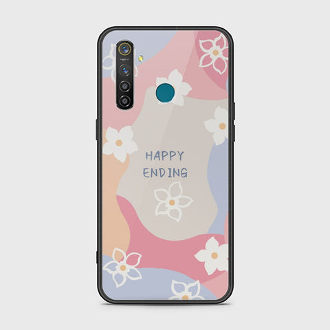Realme 5 Pro Cover - Happy Series - HQ Ultra Shine Premium Infinity Glass Soft Silicon Borders Case