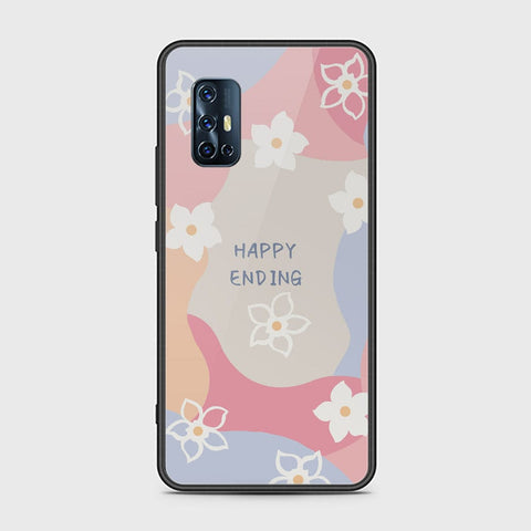 Vivo V17 Cover - Happy Series - HQ Ultra Shine Premium Infinity Glass Soft Silicon Borders Case