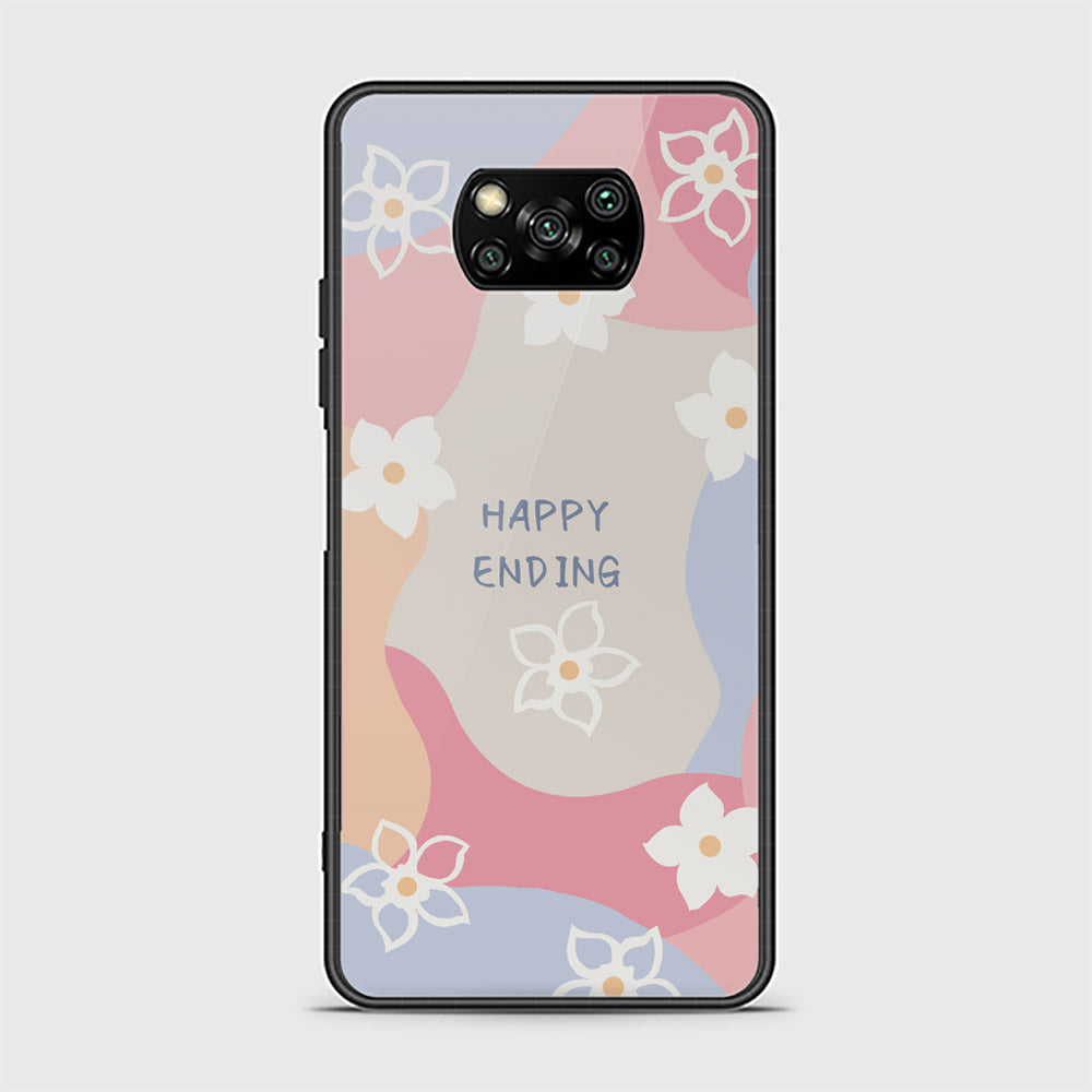 Xiaomi Poco X3 Pro Cover - Happy Series - HQ Ultra Shine Premium Infinity Glass Soft Silicon Borders Case