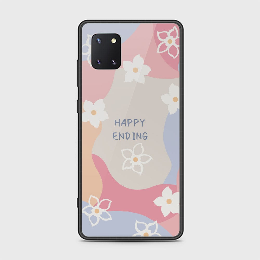 Samsung Galaxy Note 10 Lite Cover - Happy Series - HQ Ultra Shine Premium Infinity Glass Soft Silicon Borders Case