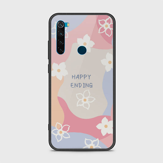 Xiaomi Redmi Note 8 Cover - Happy Series - HQ Ultra Shine Premium Infinity Glass Soft Silicon Borders Case