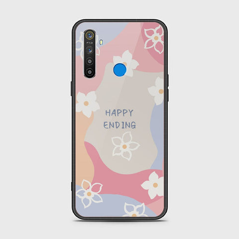 Realme 5i Cover - Happy Series - HQ Ultra Shine Premium Infinity Glass Soft Silicon Borders Case