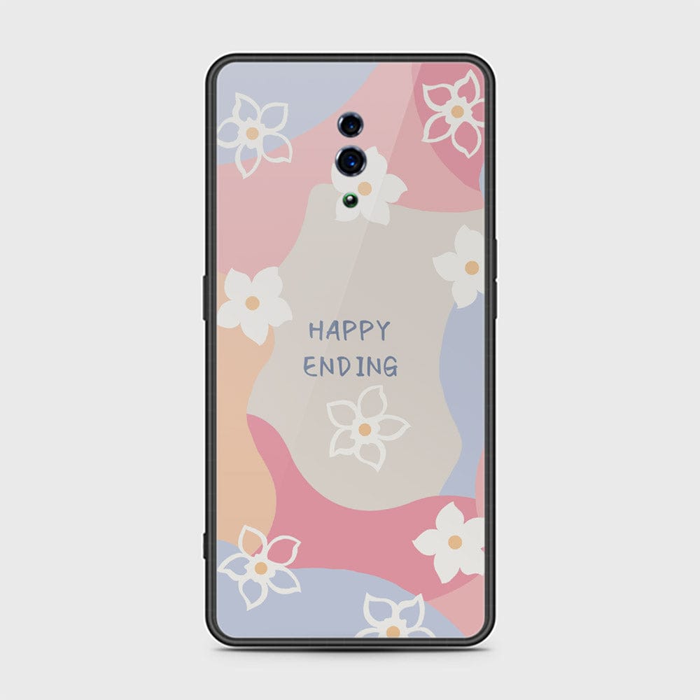 Oppo Reno Cover - Happy Series - HQ Ultra Shine Premium Infinity Glass Soft Silicon Borders Case