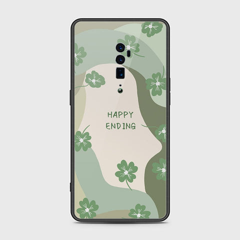 Oppo Reno 10x Zoom Cover - Happy Series - HQ Ultra Shine Premium Infinity Glass Soft Silicon Borders Case