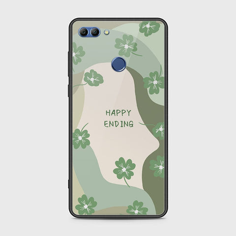 Huawei Y9 2018 Cover - Happy Series - HQ Ultra Shine Premium Infinity Glass Soft Silicon Borders Case