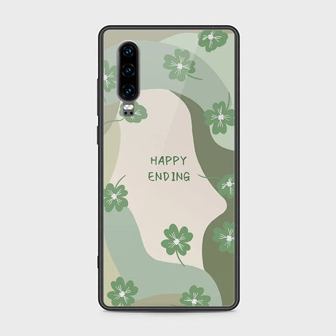 Huawei P30 Cover - Happy Series - HQ Ultra Shine Premium Infinity Glass Soft Silicon Borders Case