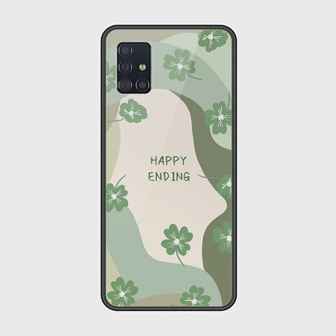 Samsung Galaxy A51 Cover - Happy Series - HQ Ultra Shine Premium Infinity Glass Soft Silicon Borders Case
