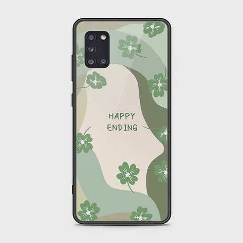 Samsung Galaxy A31 Cover - Happy Series - HQ Ultra Shine Premium Infinity Glass Soft Silicon Borders Case