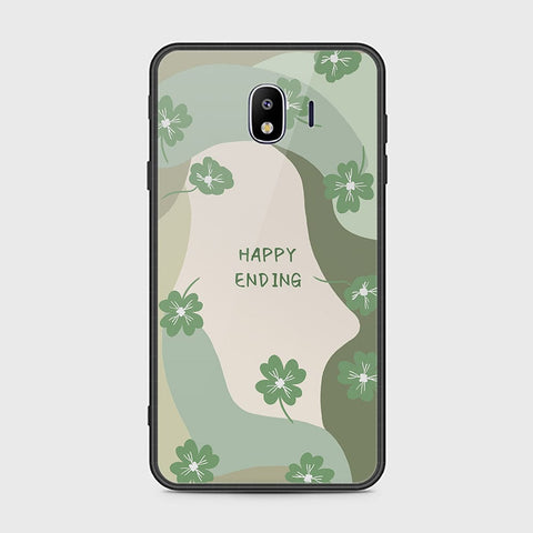 Samsung Galaxy J4 2018 Cover - Happy Series - HQ Ultra Shine Premium Infinity Glass Soft Silicon Borders Case