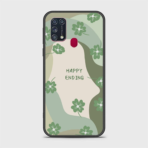 Samsung Galaxy M31 Cover - Happy Series - HQ Ultra Shine Premium Infinity Glass Soft Silicon Borders Case