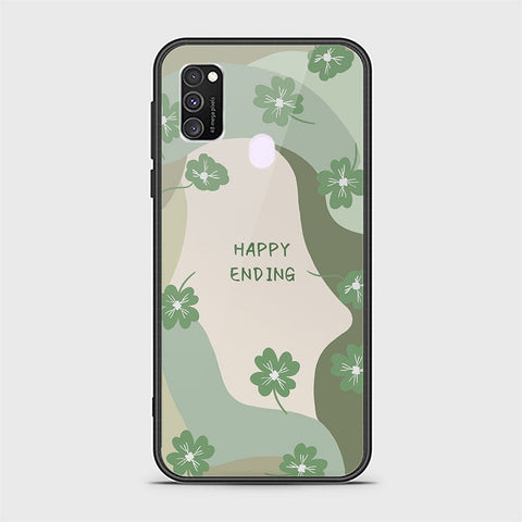 Samsung Galaxy M21 Cover - Happy Series - HQ Ultra Shine Premium Infinity Glass Soft Silicon Borders Case