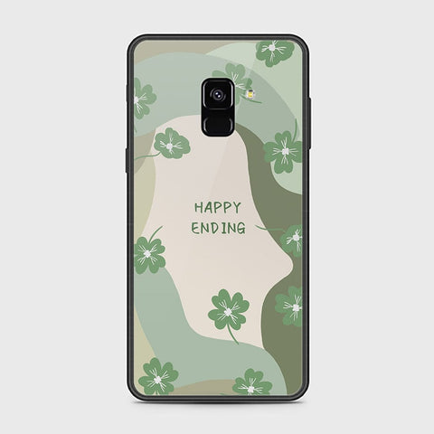 Samsung Galaxy A8 2018 Cover - Happy Series - HQ Ultra Shine Premium Infinity Glass Soft Silicon Borders Case