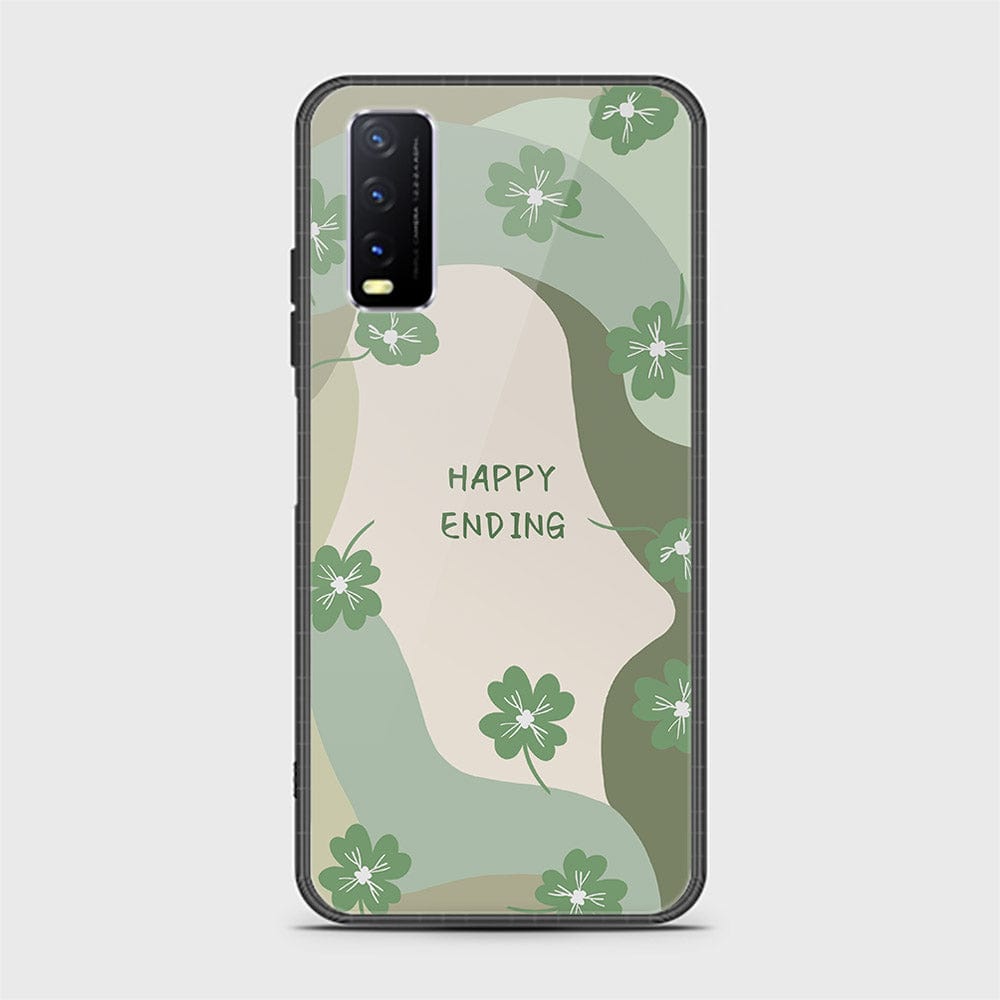 Vivo Y20 Cover - Happy Series - HQ Ultra Shine Premium Infinity Glass Soft Silicon Borders Case (Fast Delivery)