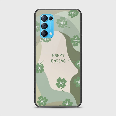 Oppo Find X3 Lite Cover - Happy Series - HQ Ultra Shine Premium Infinity Glass Soft Silicon Borders Case