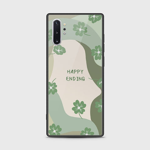 Samsung Galaxy Note 10 Plus Cover - Happy Series - HQ Ultra Shine Premium Infinity Glass Soft Silicon Borders Case