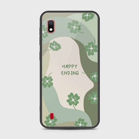 Samsung Galaxy A10 Cover - Happy Series - HQ Ultra Shine Premium Infinity Glass Soft Silicon Borders Case