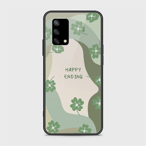 Oppo A95 4G Cover - Happy Series - HQ Ultra Shine Premium Infinity Glass Soft Silicon Borders Case