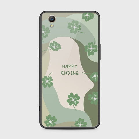 Oppo A37 Cover - Happy Series - HQ Ultra Shine Premium Infinity Glass Soft Silicon Borders Case