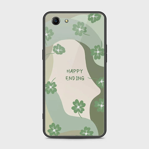 Oppo A1 Cover - Happy Series - HQ Ultra Shine Premium Infinity Glass Soft Silicon Borders Case