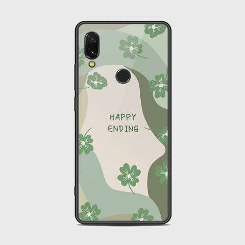 Xiaomi Redmi 7 Cover - Happy Series - HQ Ultra Shine Premium Infinity Glass Soft Silicon Borders Case