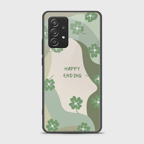 Samsung Galaxy A52 Cover - Happy Series - HQ Ultra Shine Premium Infinity Glass Soft Silicon Borders Case