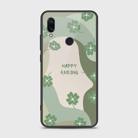 Xiaomi Redmi Note 7 Cover - Happy Series - HQ Ultra Shine Premium Infinity Glass Soft Silicon Borders Case