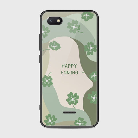 Xiaomi Redmi 6A Cover - Happy Series - HQ Ultra Shine Premium Infinity Glass Soft Silicon Borders Case