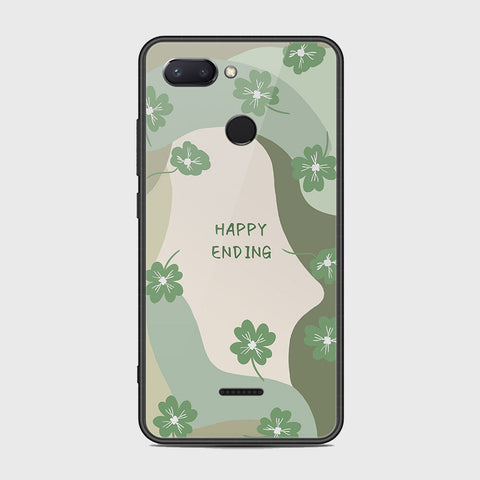 Xiaomi Redmi 6 Cover - Happy Series - HQ Ultra Shine Premium Infinity Glass Soft Silicon Borders Case