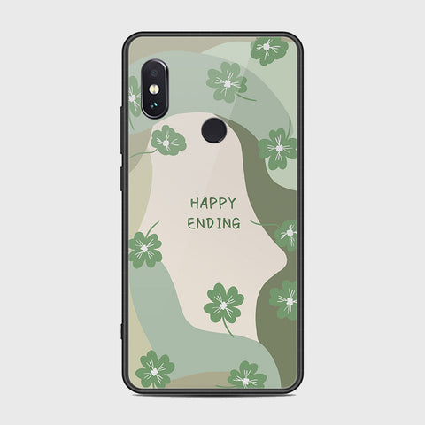 Xiaomi Redmi Note 5 Pro Cover - Happy Series - HQ Ultra Shine Premium Infinity Glass Soft Silicon Borders Case